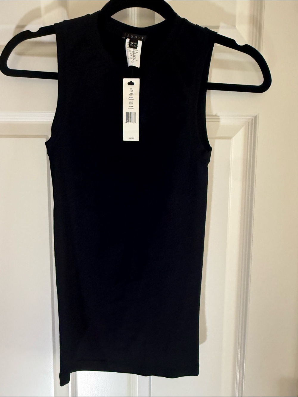 Theory Black Sleeveless Seamless Spandex Tank